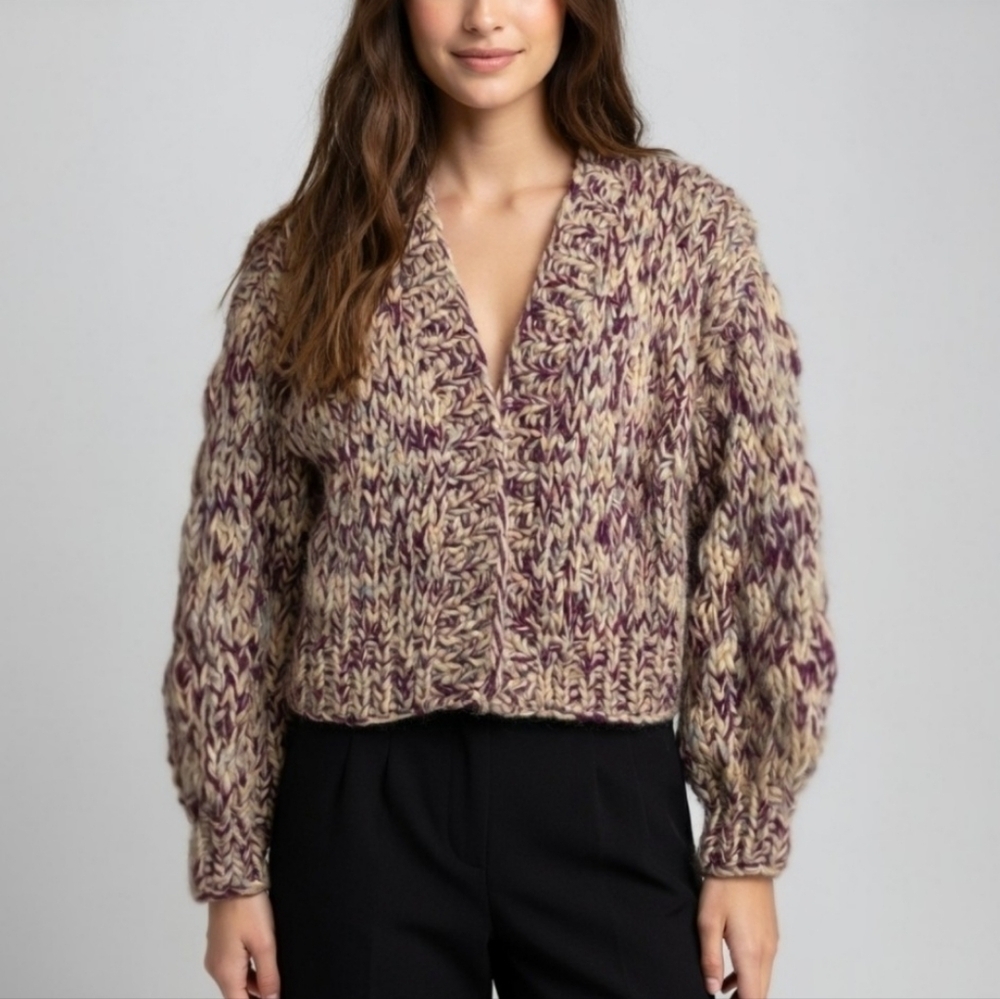 Sage The Label Sweater Chunky Knit Open Cardigan This and That Cardi Size Small